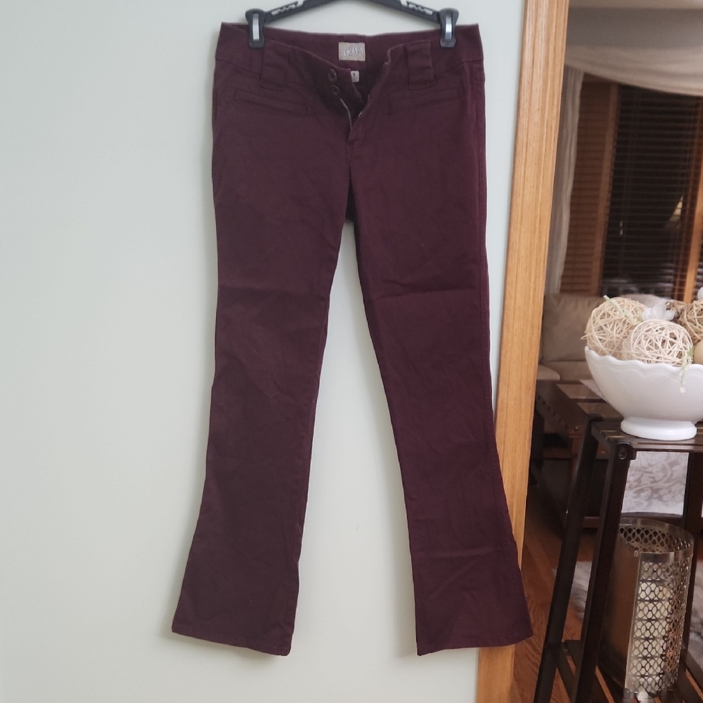 BeBop Maroon Boot Cut Pants